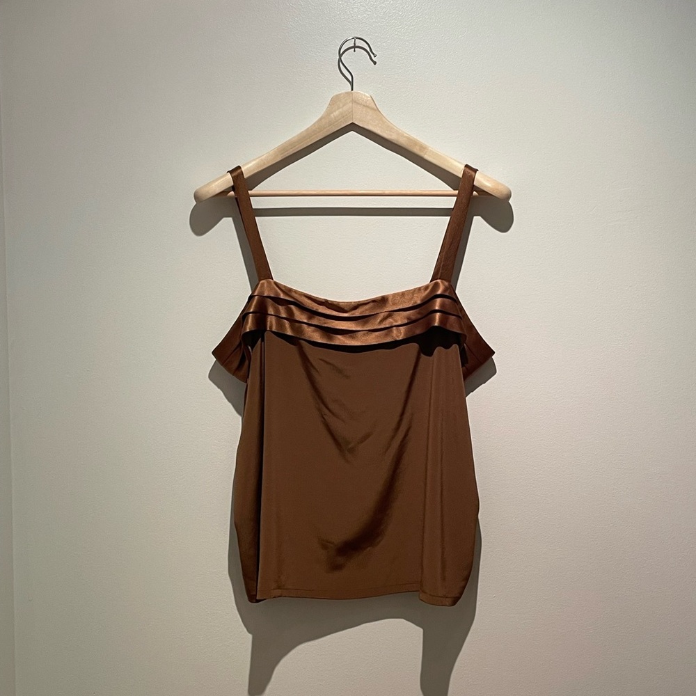 Vintage Chic Chocolate Brown Camisole Top